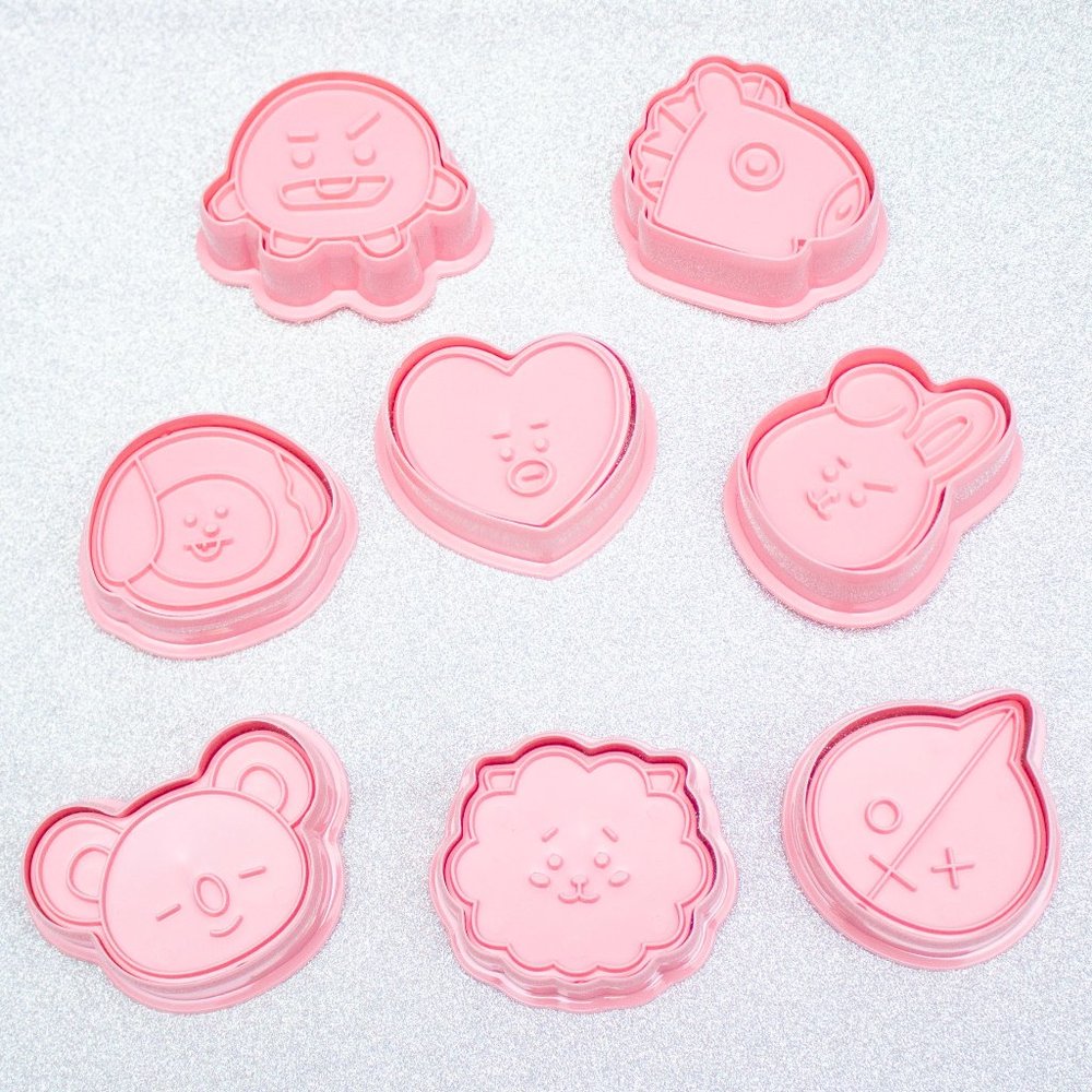 COPY - BT21 Cookie Cutter Stamp Mold Bundle Set